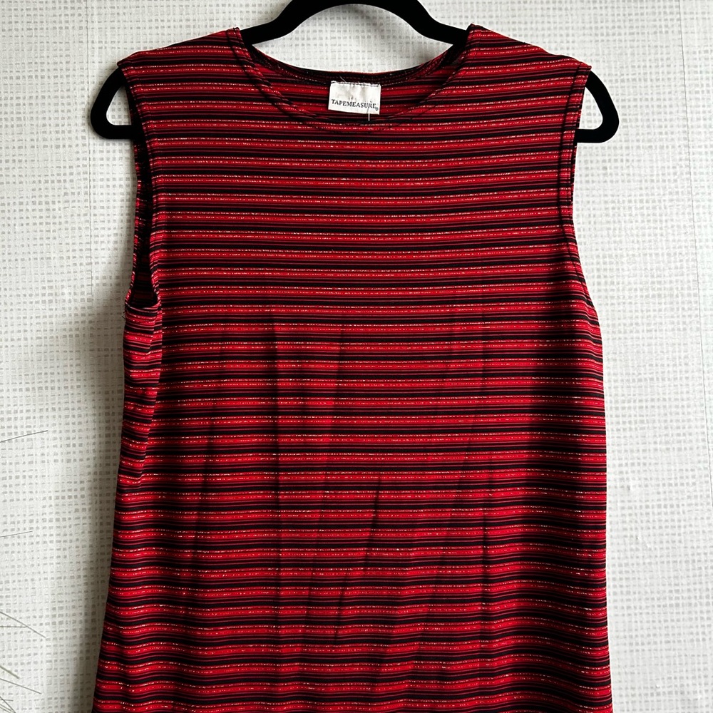 Vintage Red Striped Women's Top